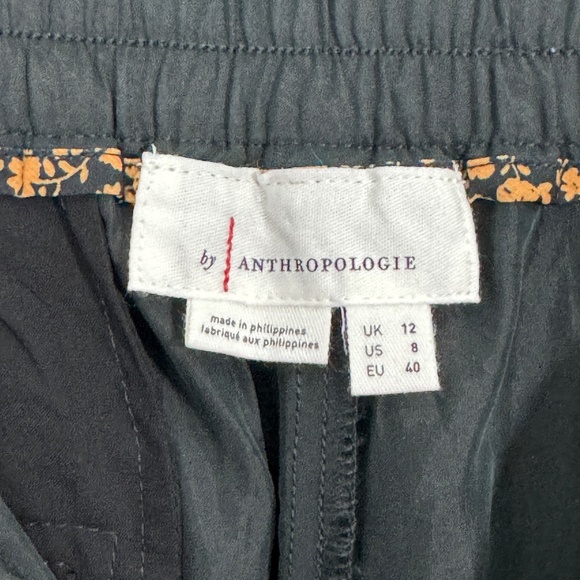 By Anthropologie Women’s Size 8 Medium Black Casual Pleated Long Shorts New - Picture 6 of 10